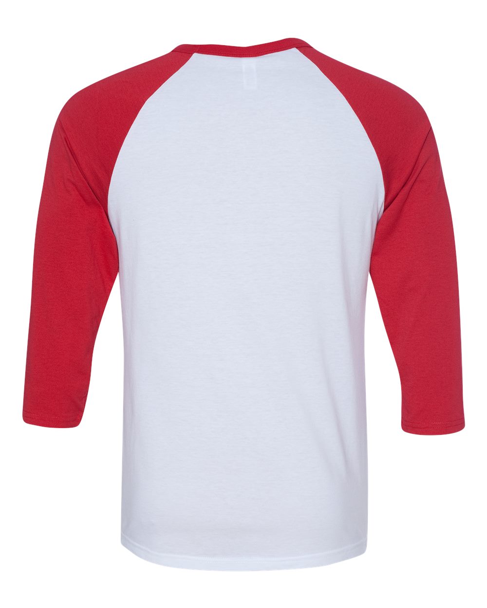 White and Red Color Unisex Three-Quarter Sleeve Baseball Tee