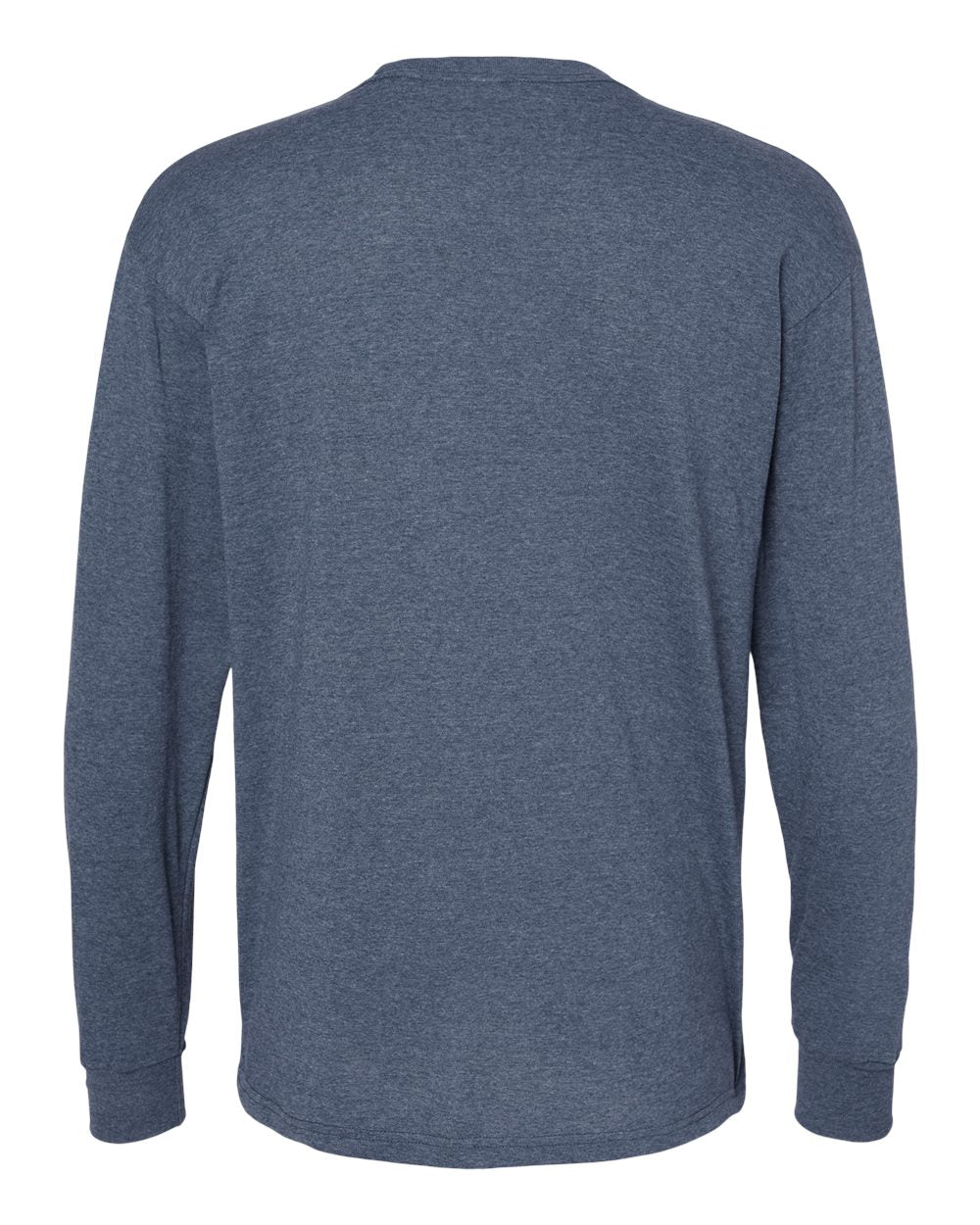 M&O Gold Soft Touch Long Sleeve T-Shirt 4820 #color_Heather Navy