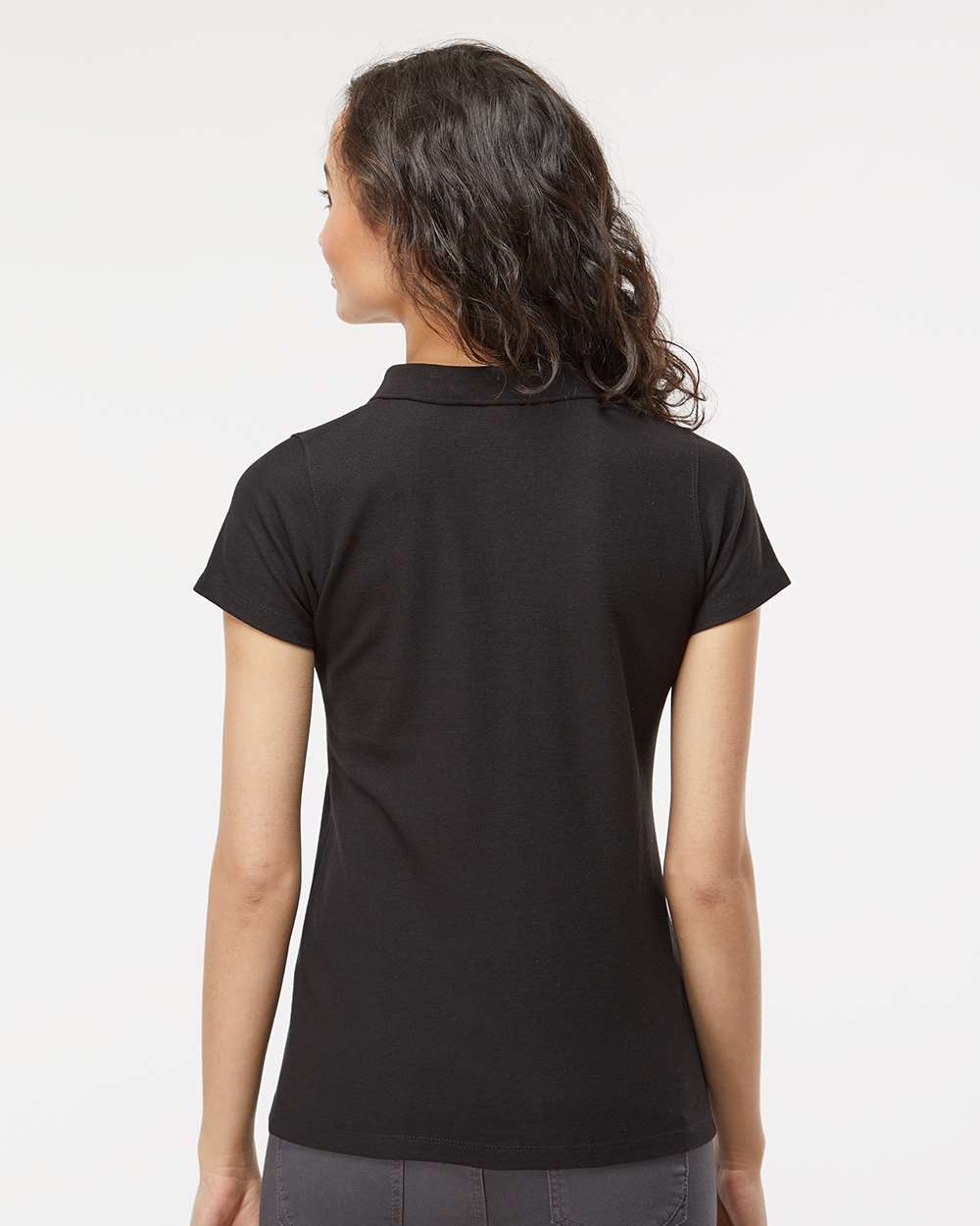 M&O Women's Soft Touch Polo 7007 #colormdl_Fine Black