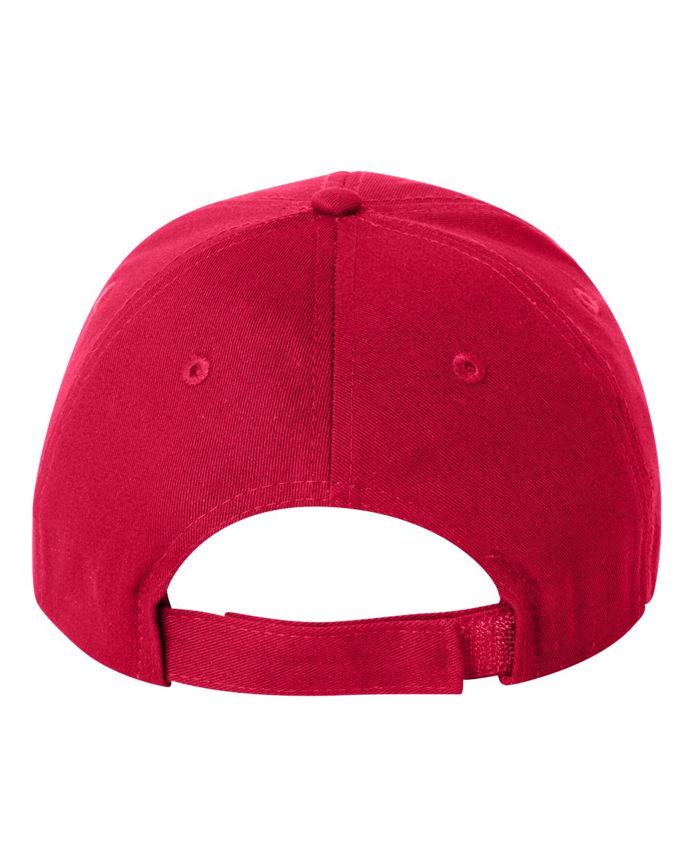 Red Color Valucap Chino Cap Back View