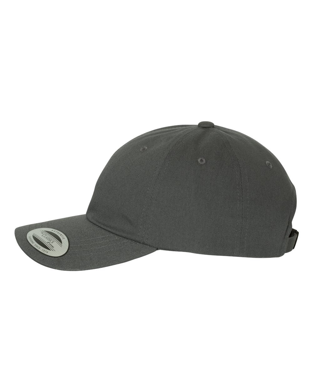 YP Classics Dad’s Cap 6245CM Dark Grey Color Dad’s Cap Side View