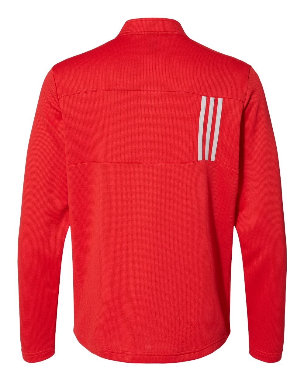 Adidas  A482 3-Stripes Double Knit Quarter-Zip Pullover #color_Team Collegiate Red/ Grey Two