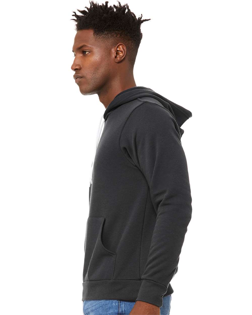 BELLA + CANVAS Unisex Sponge Fleece Hoodie 3719 #colormdl_DTG Dark Grey