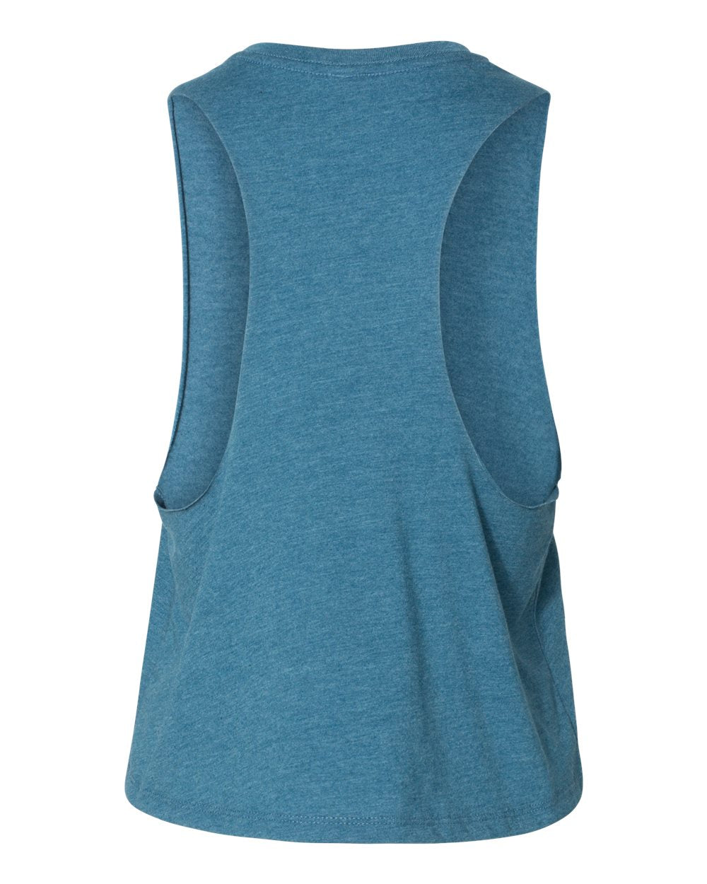 Heather Deep Teal Color Women's Racerback Crop Tank