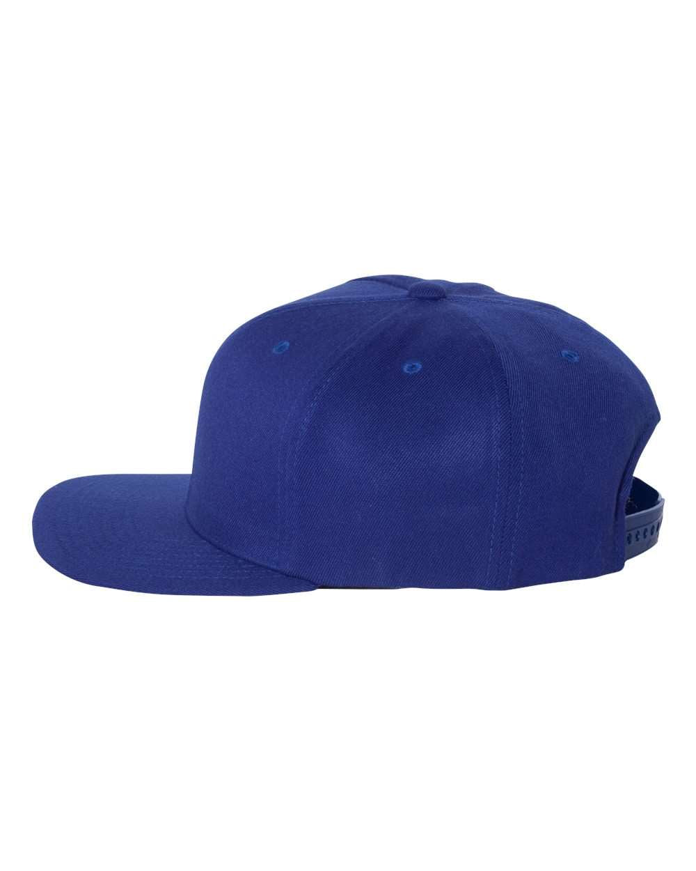 Flexfit 110® Flat Bill Snapback Cap 110F Royal Blue Color Flexfit 110® Flat Bill Snapback Cap Side View