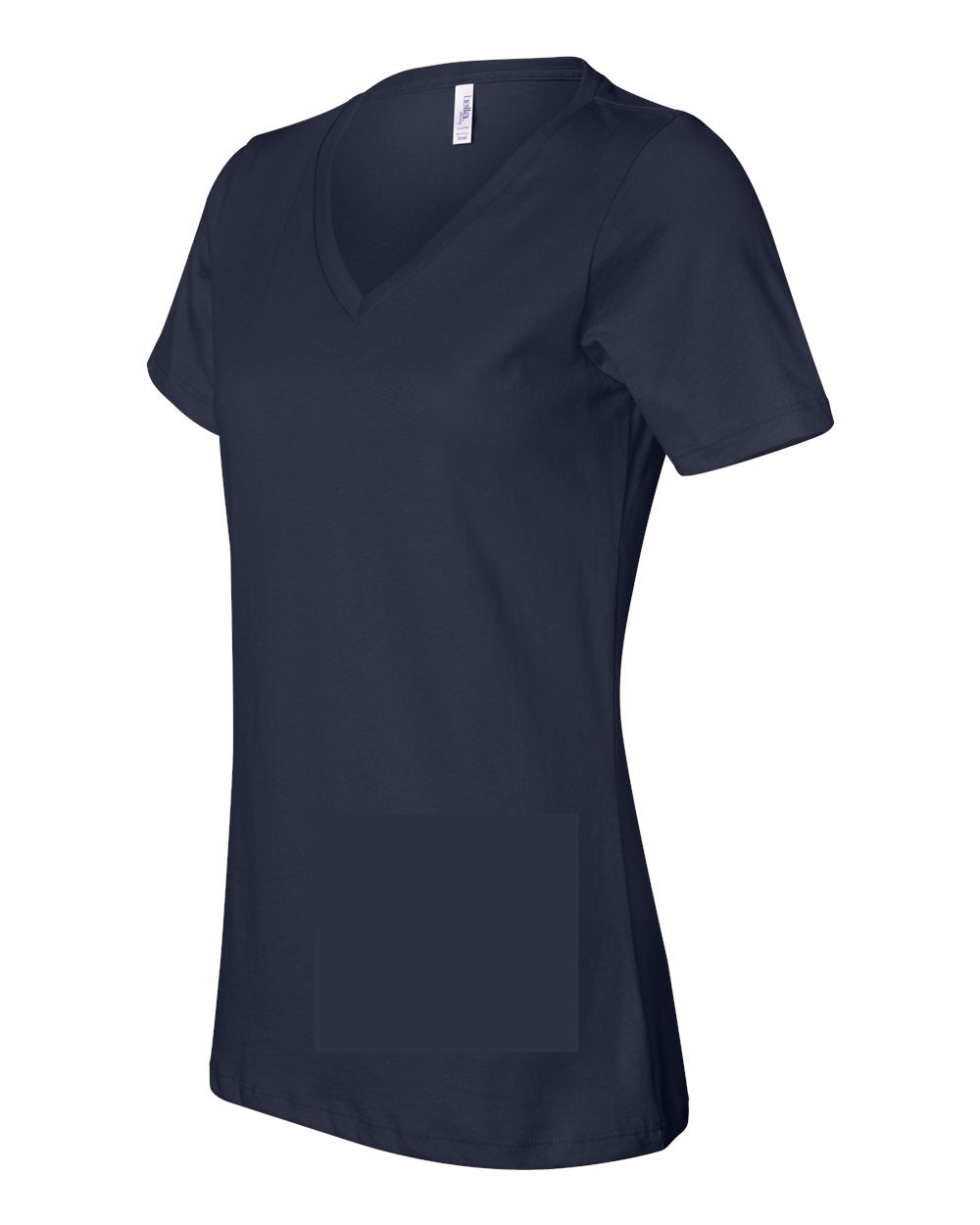 Navy Color Women’s Relaxed Jersey V-Neck Tee