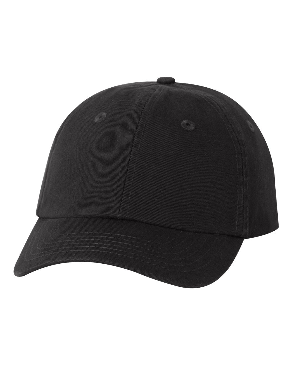 Black Color Valucap Small Fit Bio-Washed Dad's Cap
