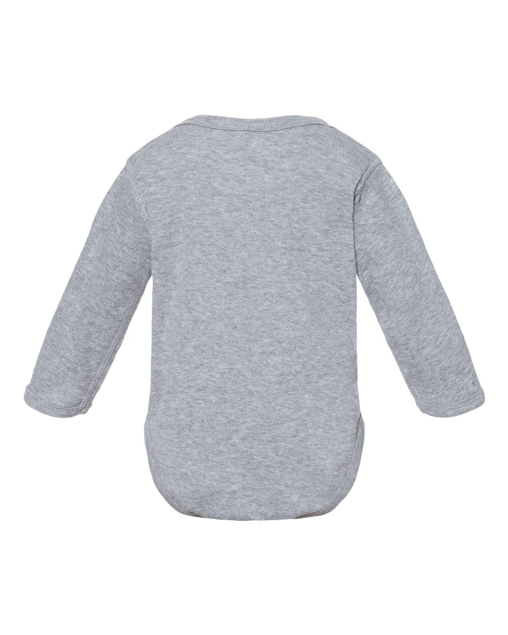 Rabbit Skins Infant Long Sleeve Baby Rib Bodysuit 4411 #color_Heather