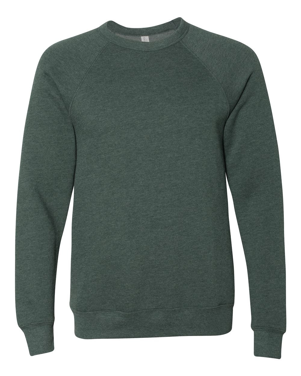 Heather Forest Color Unisex Sponge Fleece Raglan Crewneck Sweatshirt