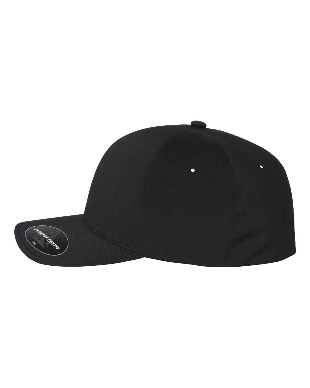 Black Color Flexfit Delta® Seamless Cap Side View
