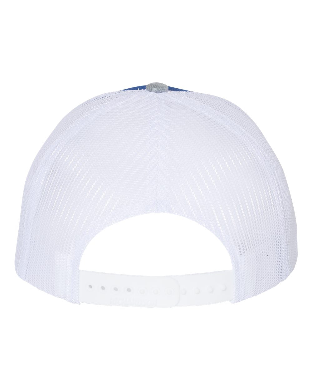 Royal, White and Heather Grey Color Adjustable Snapback Trucker Cap