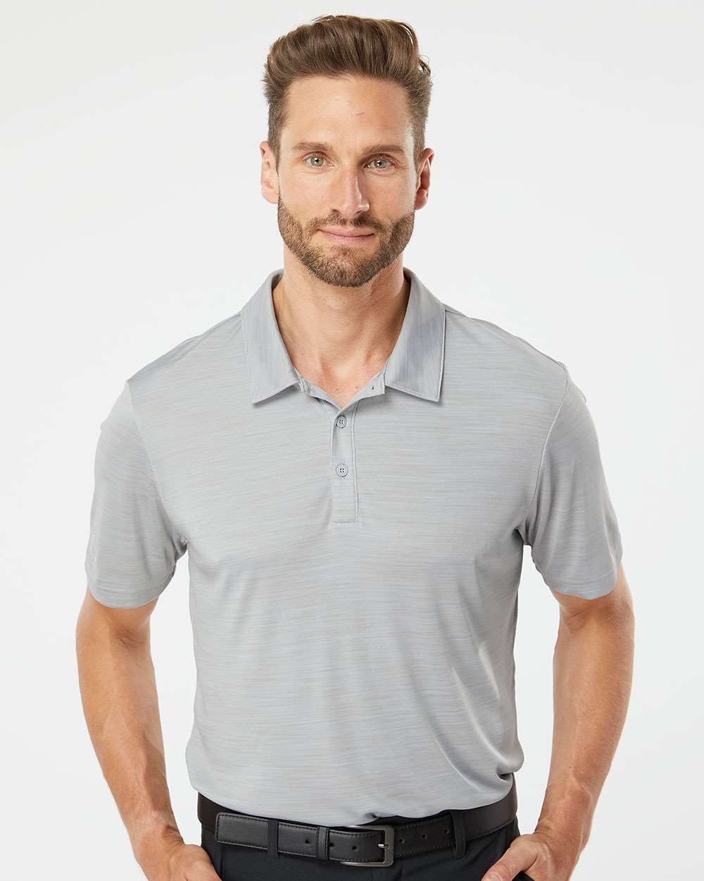 Adidas A402 Mélange Polo #colormdl_Mid Grey Melange