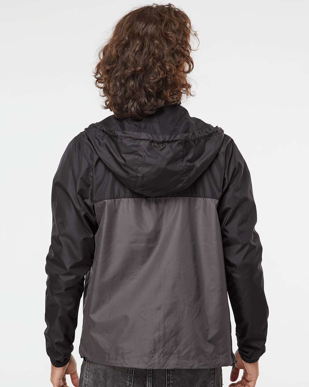 Independent Trading Co. Unisex Lightweight Windbreaker Full-Zip Jacket EXP54LWZ #colormdl_Black/ Graphite