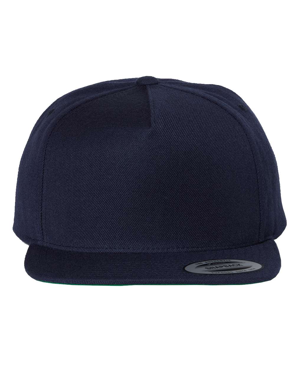 Navy Color Wool Blend Snapback Cap