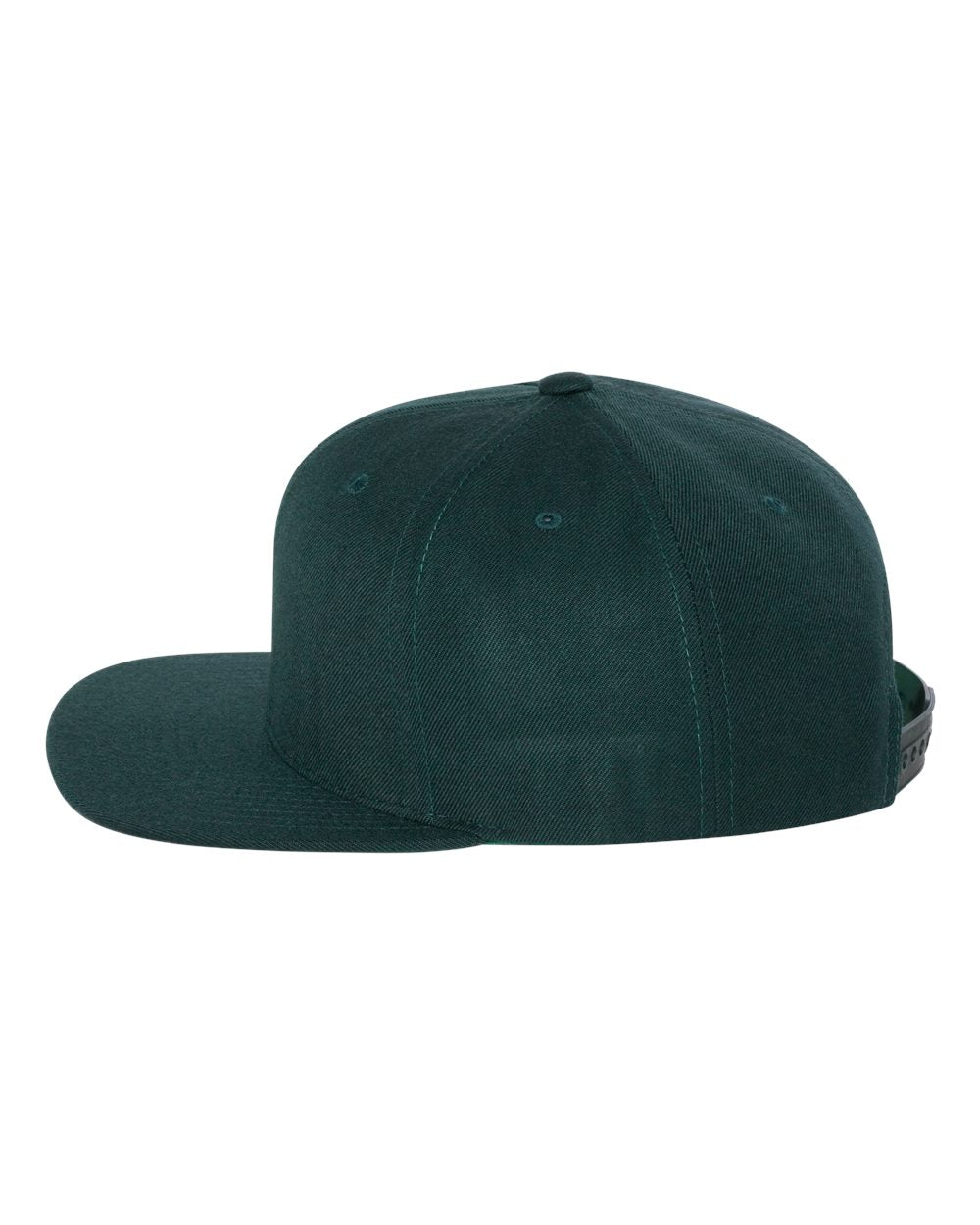 YP Classics Flat Bill Snapback Cap 6089M Spruce Color Snapback Cap Side View