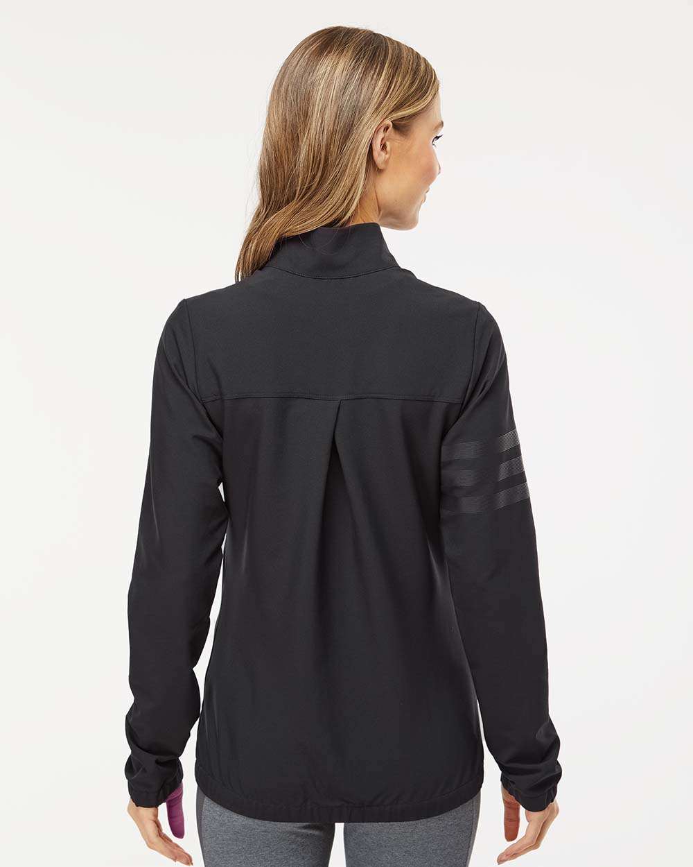 Adidas A268 Women's 3-Stripes Full-Zip Jacket #colormdl_Black