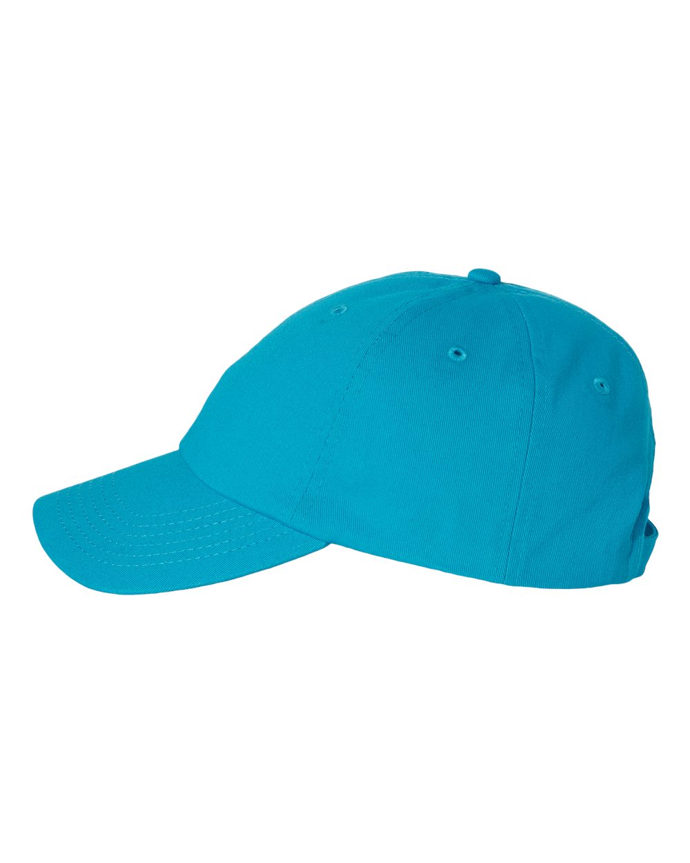 Neon Blue Color Adult Bio-Washed Classic Dad’s Cap Side View