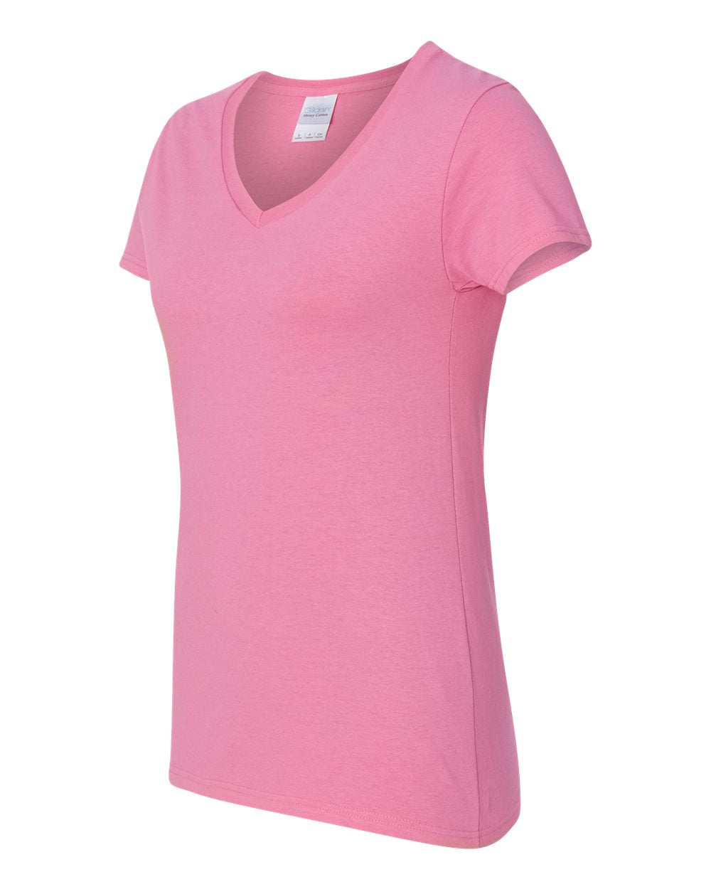 Gildan Heavy Cotton™ Women’s V-Neck T-Shirt 5V00L #color_Azalea
