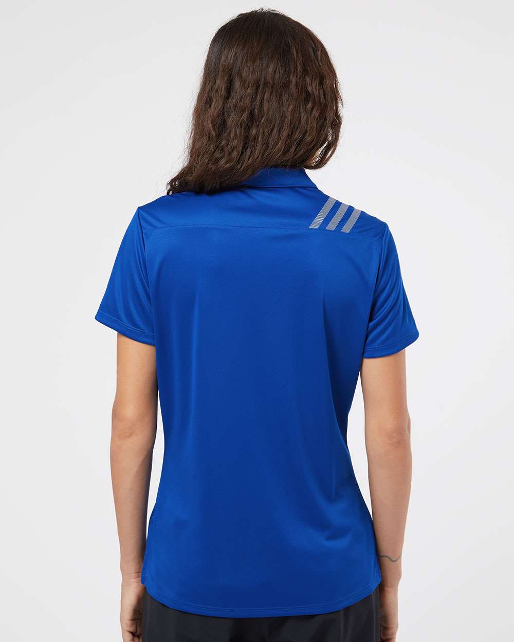Adidas A325 Women's 3-Stripes Shoulder Polo #colormdl_Collegiate Royal/ Grey Three