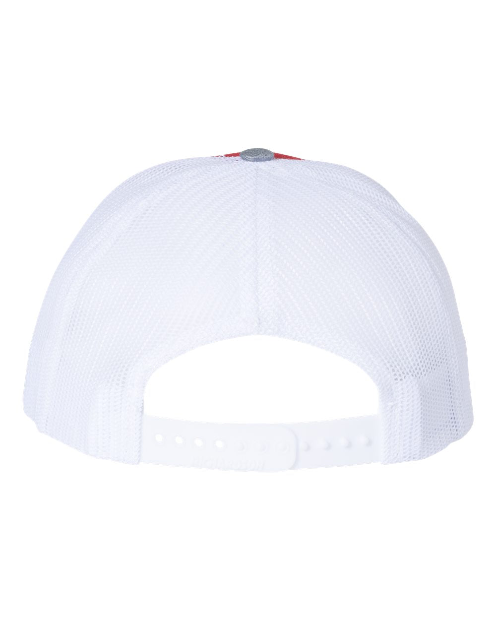 Red, White and Heather Grey Color Adjustable Snapback Trucker Cap