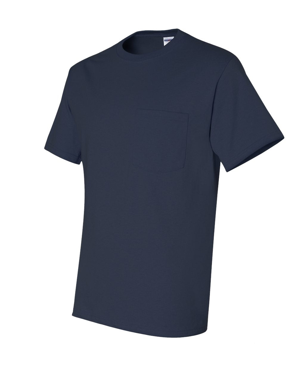JERZEES Dri-Power® 50/50 T-Shirt with a Pocket 29MPR #color_J. Navy