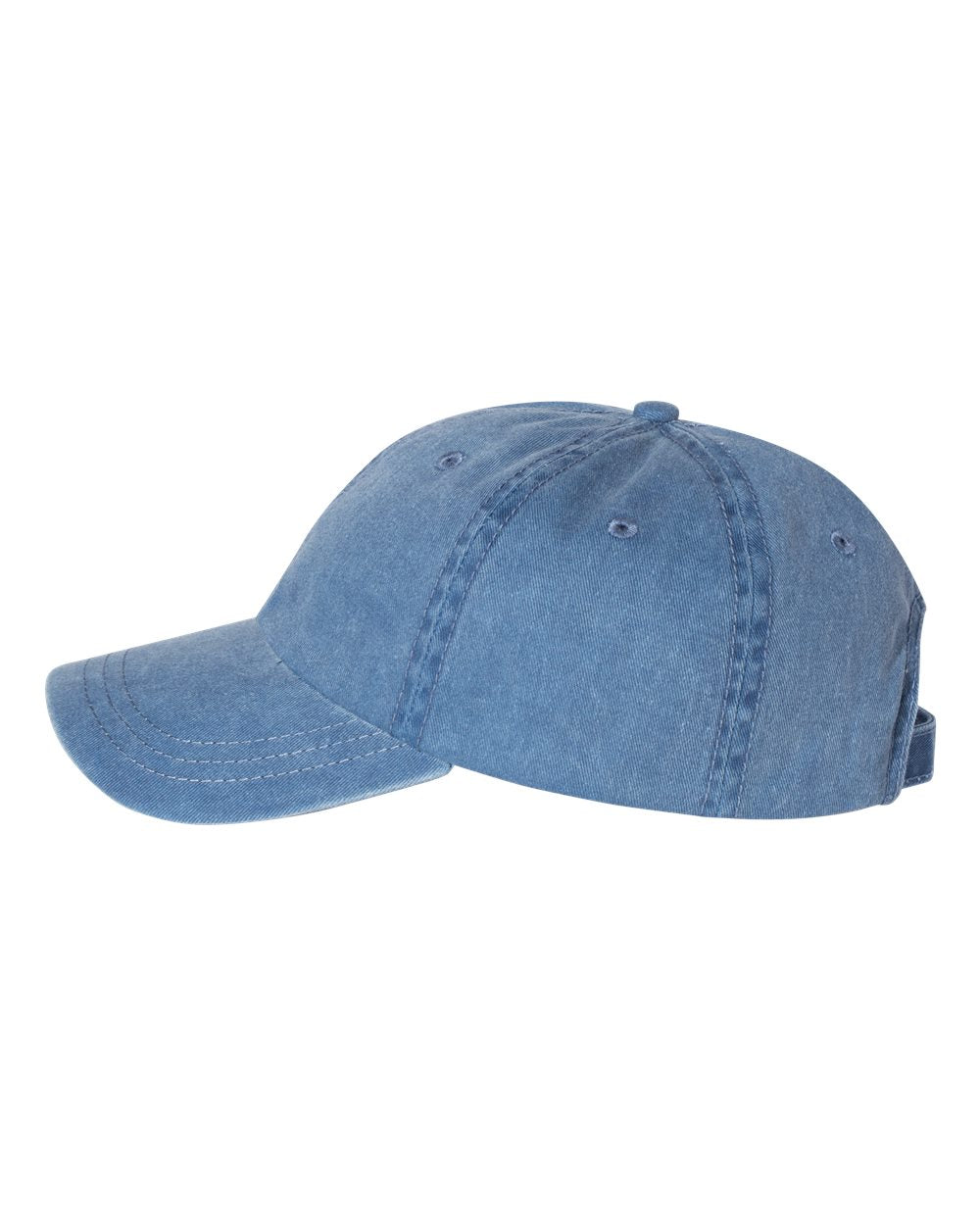 Royal Blue Color Sportsman Pigment-Dyed Cap Side View