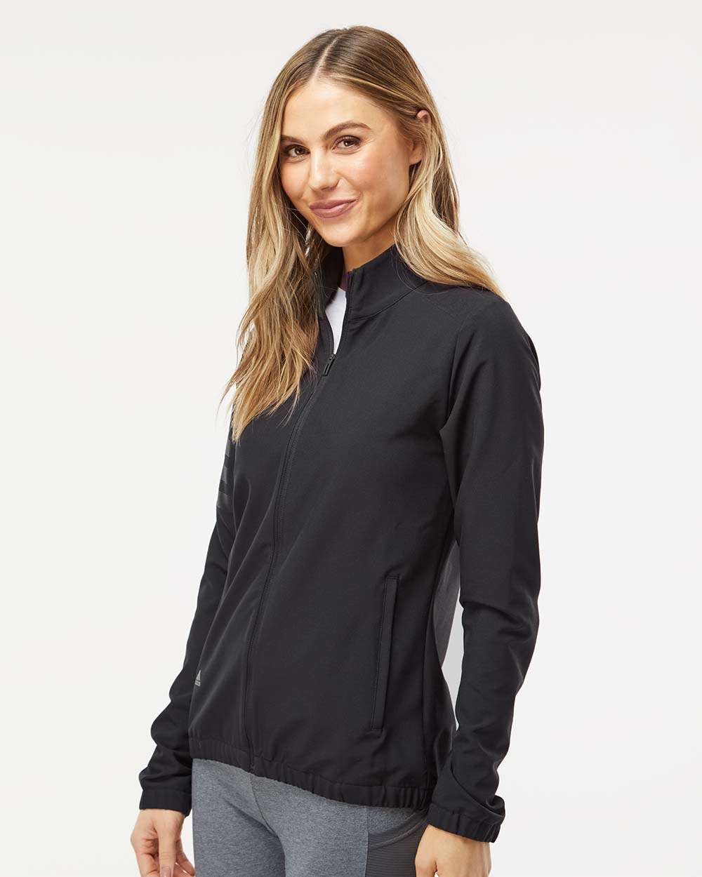Adidas A268 Women's 3-Stripes Full-Zip Jacket #colormdl_Black