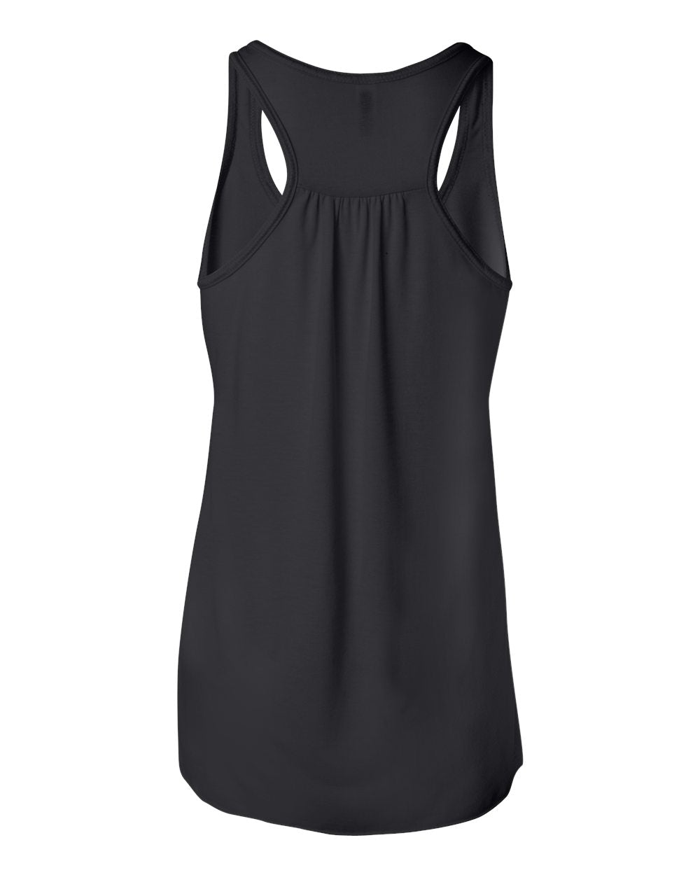 Black Color Color Women's Flowy Racerback Tank