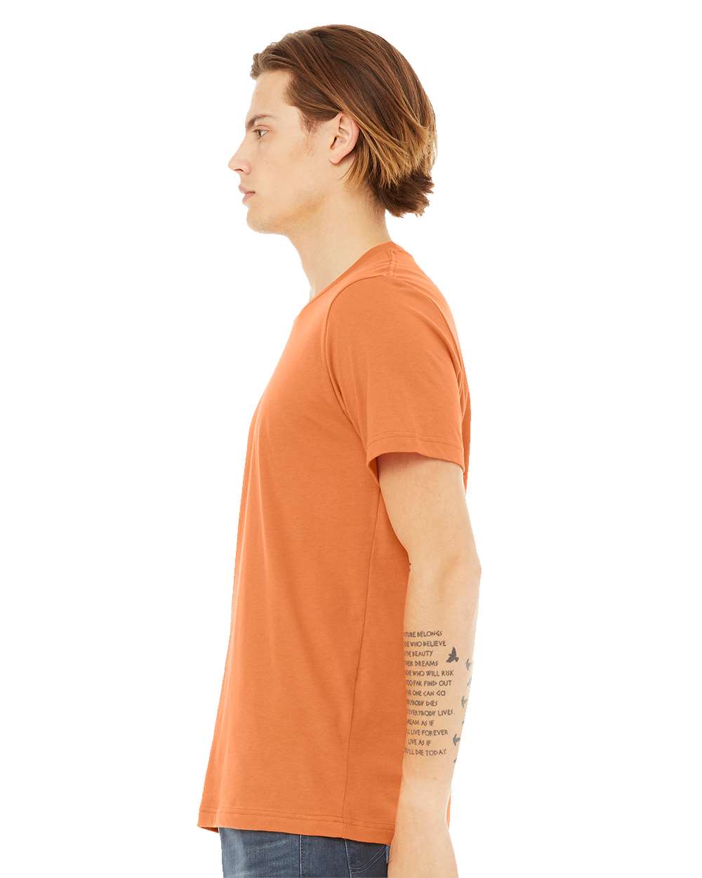BELLA + CANVAS Unisex Jersey Tee 3001 mdl Burnt Orange Color BELLA + CANVAS Unisex Jersey Tee