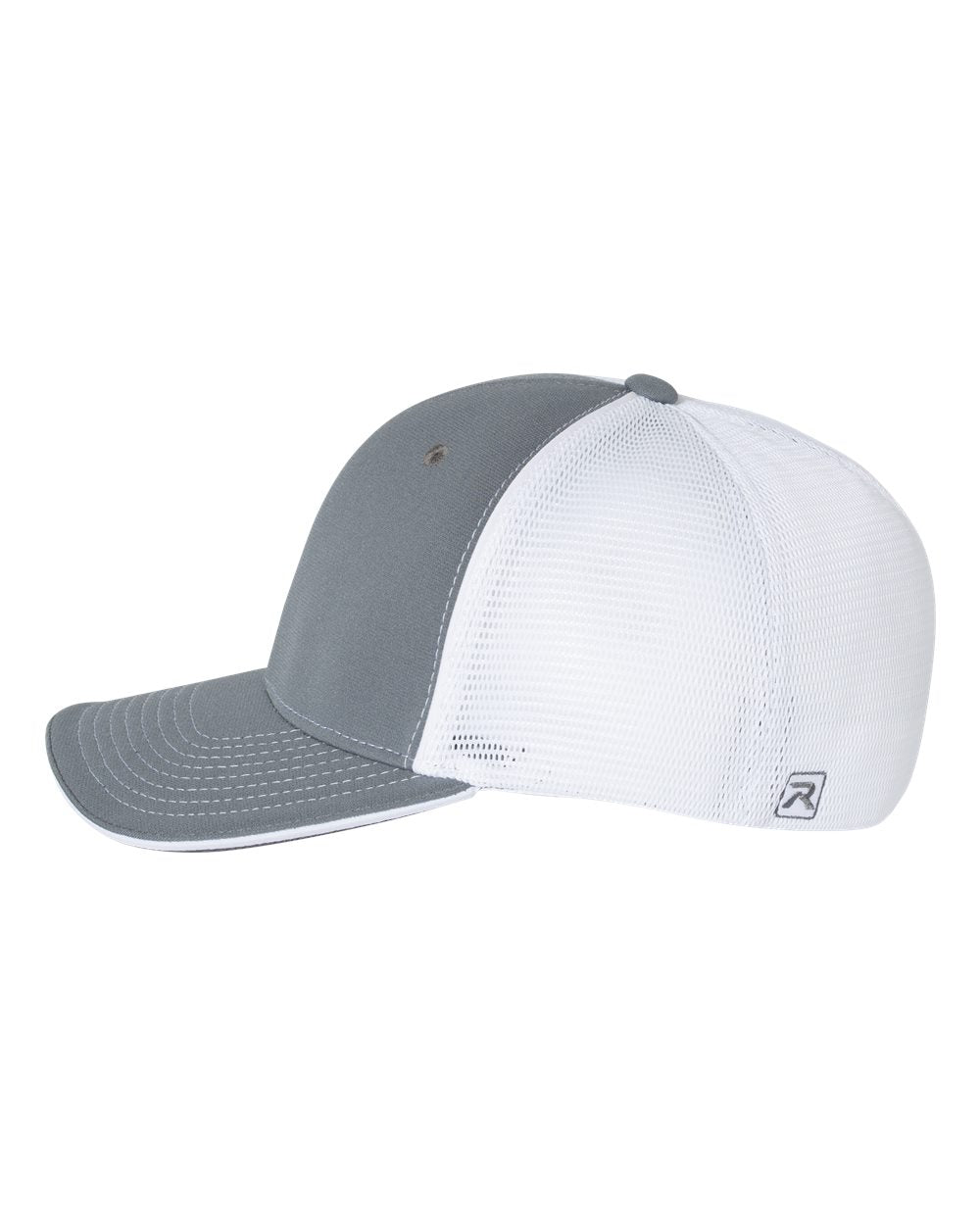 Richardson Fitted Pulse Sportmesh with R-Flex Cap 172 #color_Charcoal/ White Split