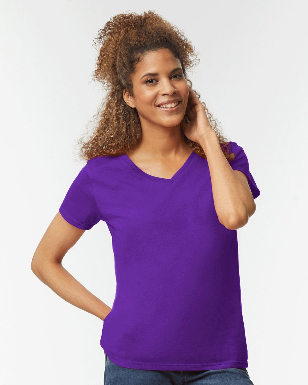 Gildan Heavy Cotton™ Women’s V-Neck T-Shirt 5V00L Gildan Heavy Cotton™ Women’s V-Neck T-Shirt 5V00L