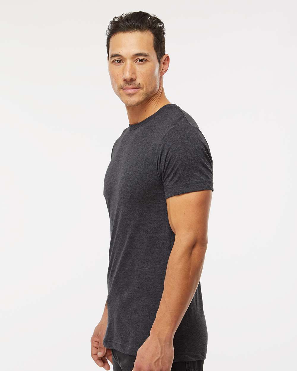 M&O Fine Jersey T-Shirt 4502 #colormdl_Heather Charcoal