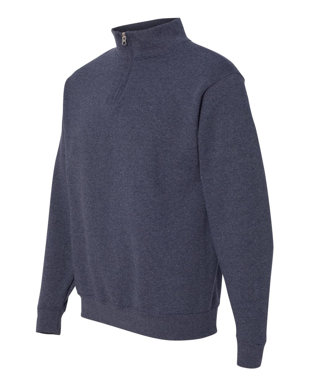 JERZEES Nublend® Cadet Collar Quarter-Zip Sweatshirt 995MR #color_Vintage Heather Navy