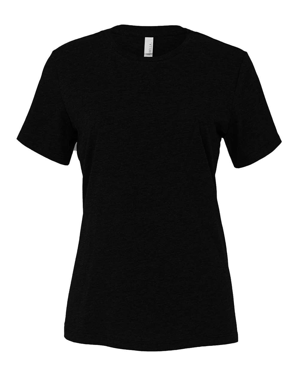 BELLA + CANVAS Women’s Relaxed Fit Heather CVC Tee 6400CVC Solid Black Blend Color Women’s Relaxed Fit Heather CVC Tee
