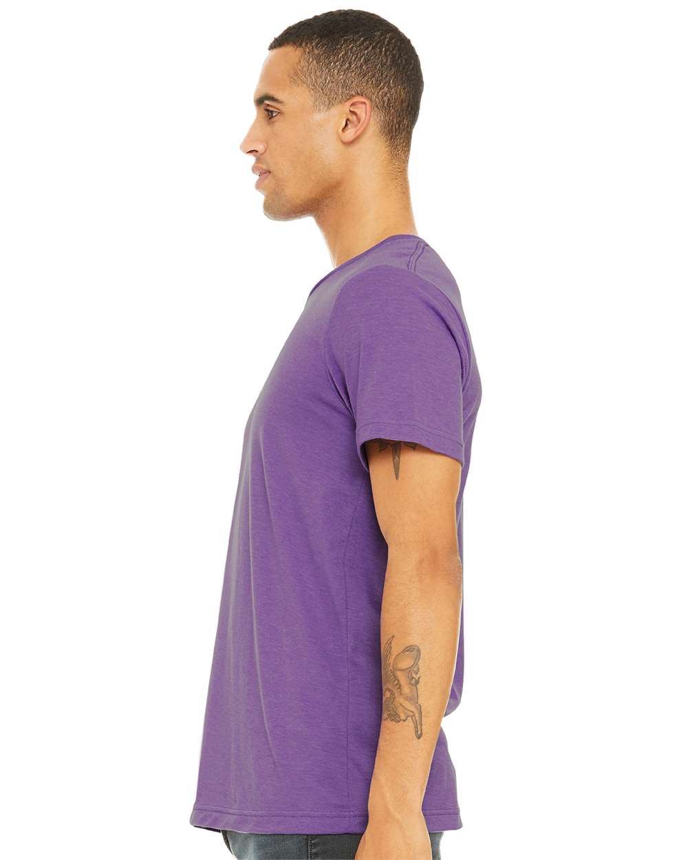 BELLA + CANVAS Unisex Triblend Tee 3413 #colormdl_Purple Triblend