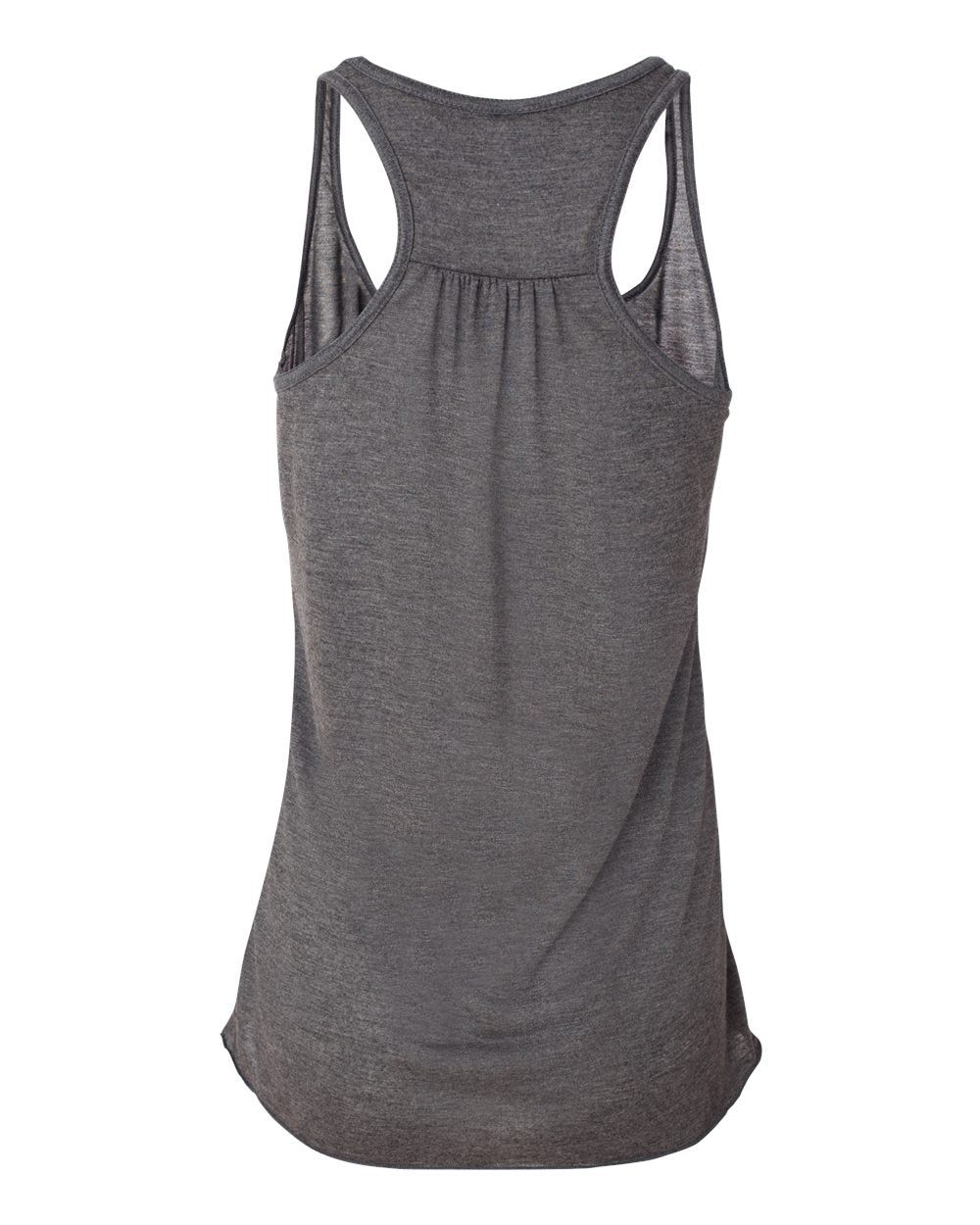 Dark Grey Heather Color Coral Color Women's Flowy Racerback Tank
