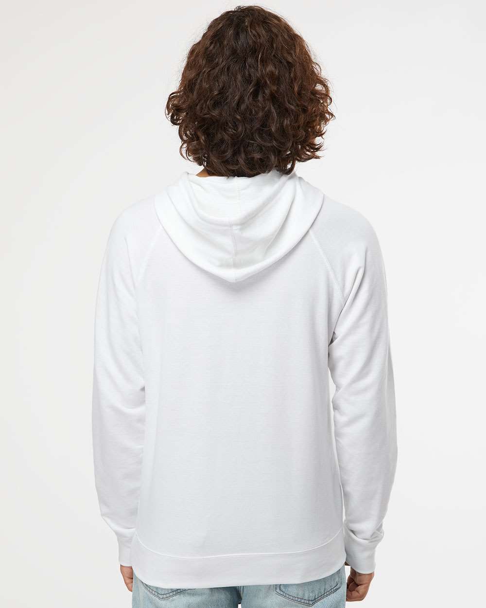 Independent Trading Co. Icon Unisex Lightweight Loopback Terry Hooded Sweatshirt SS1000 #colormdl_White