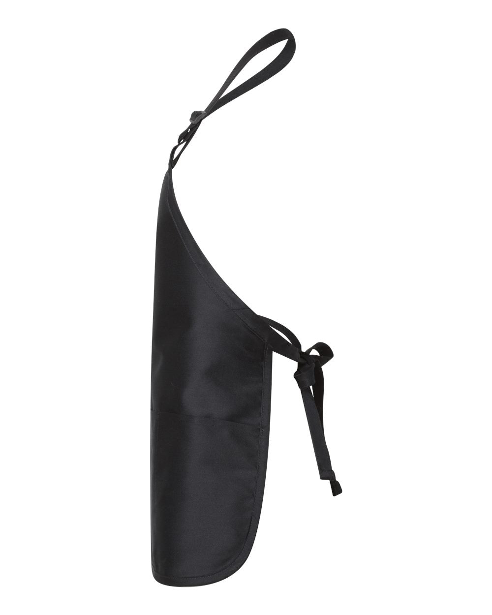 Q-Tees Full-Length Apron with Pouch Pocket Q4250 #color_Black