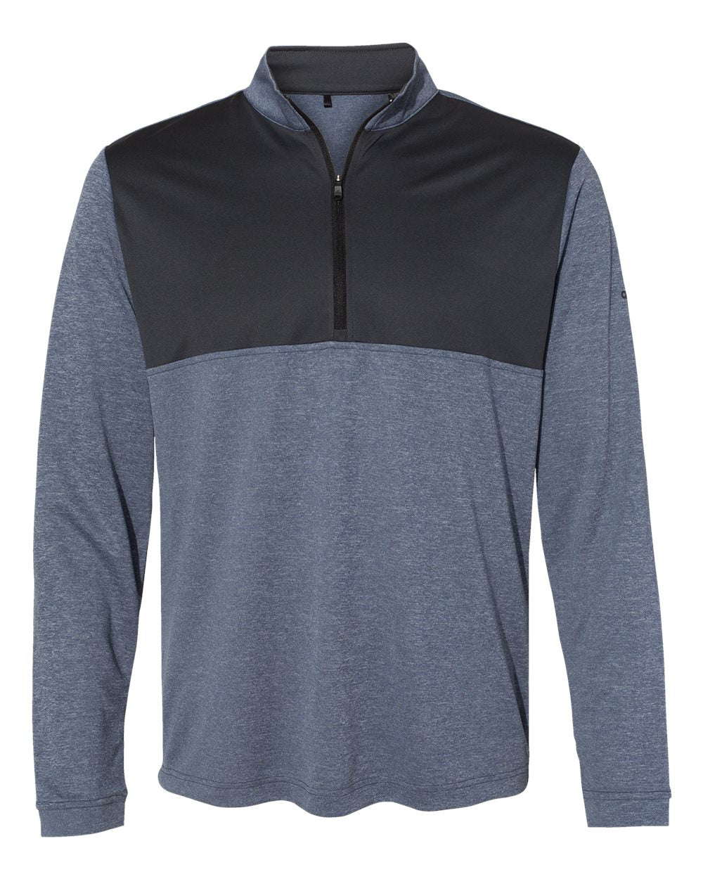 Adidas A280 Lightweight Quarter-Zip Pullover #color_Collegiate Navy Heather/ Carbon