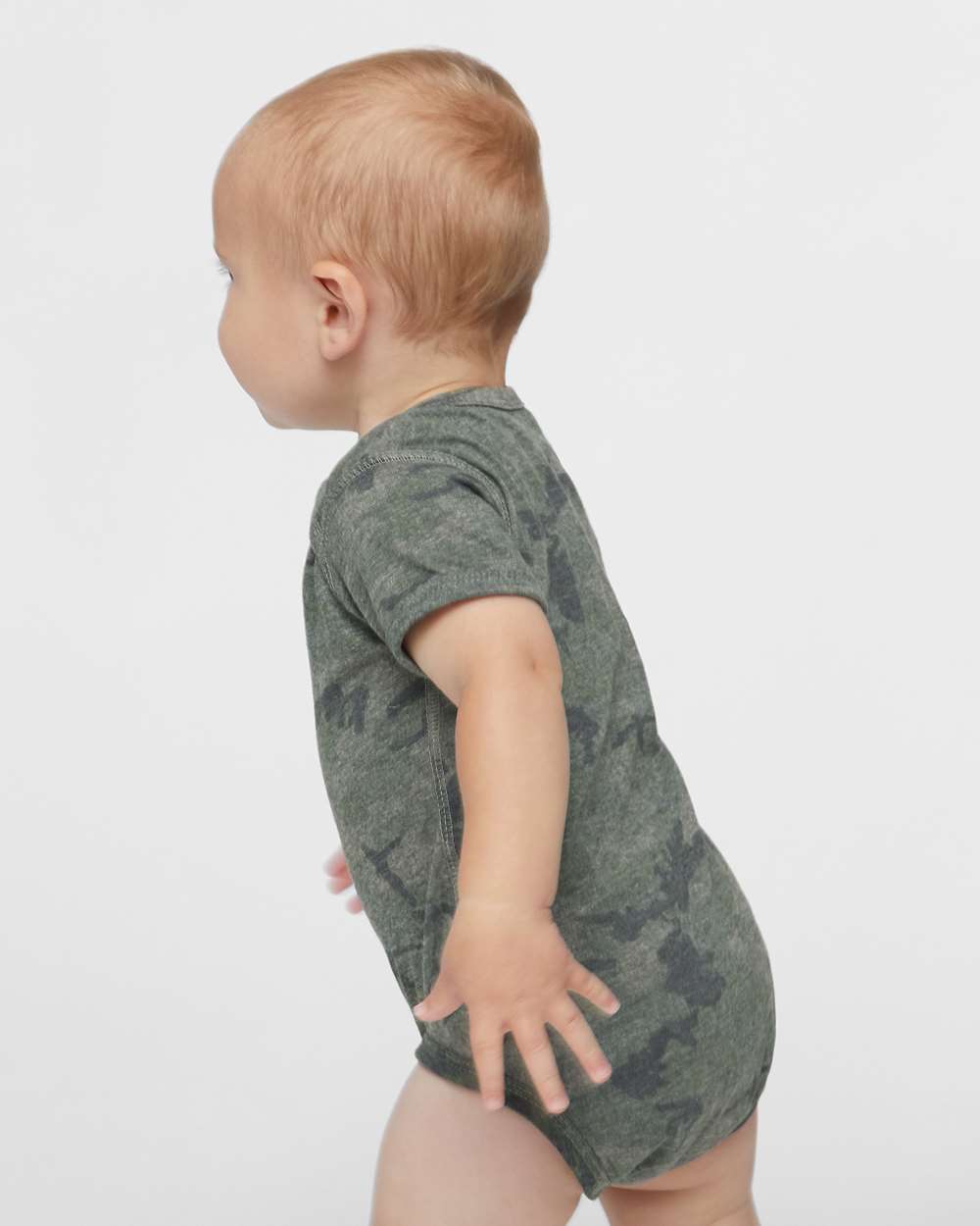 Rabbit Skins Infant Fine Jersey Bodysuit 4424 #colormdl_Vintage Camo