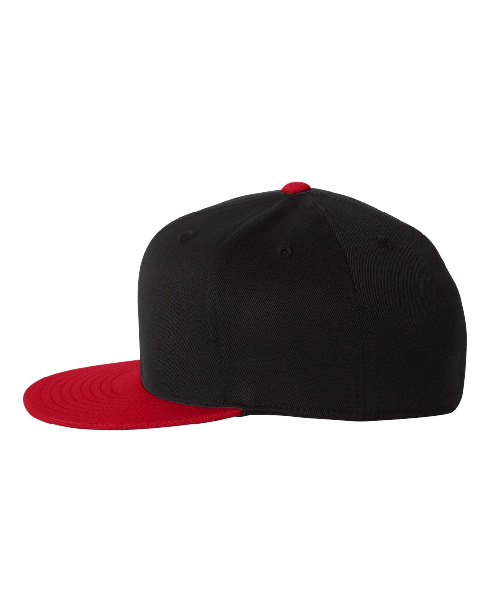 Flexfit 210® Flat Bill Cap 6210FF #color_Black/ Red