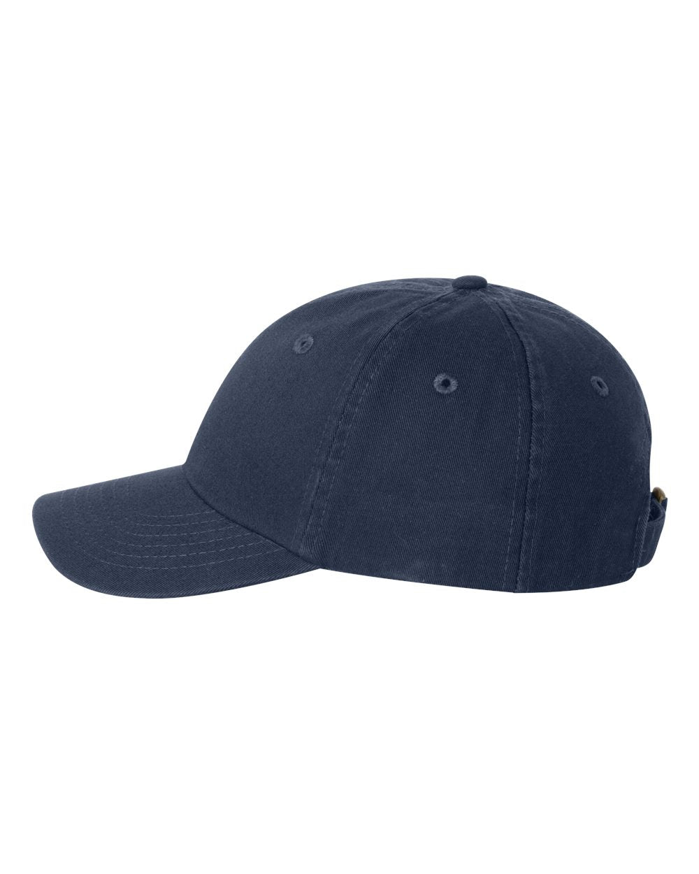 Navy Color Valucap Small Fit Bio-Washed Dad's Cap Side View