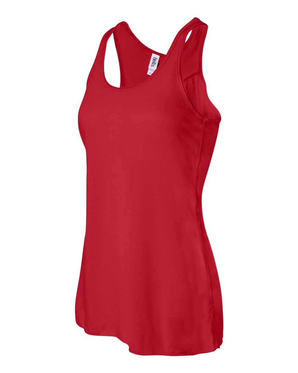 Red Color Women's Flowy Racerback Tank