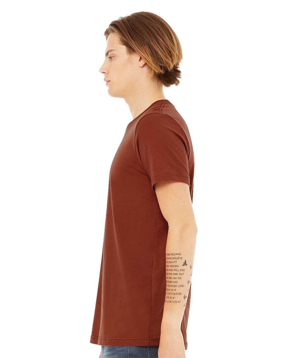 BELLA + CANVAS Unisex Jersey Tee 3001 mdl Rust Color Unisex Jersey Tee