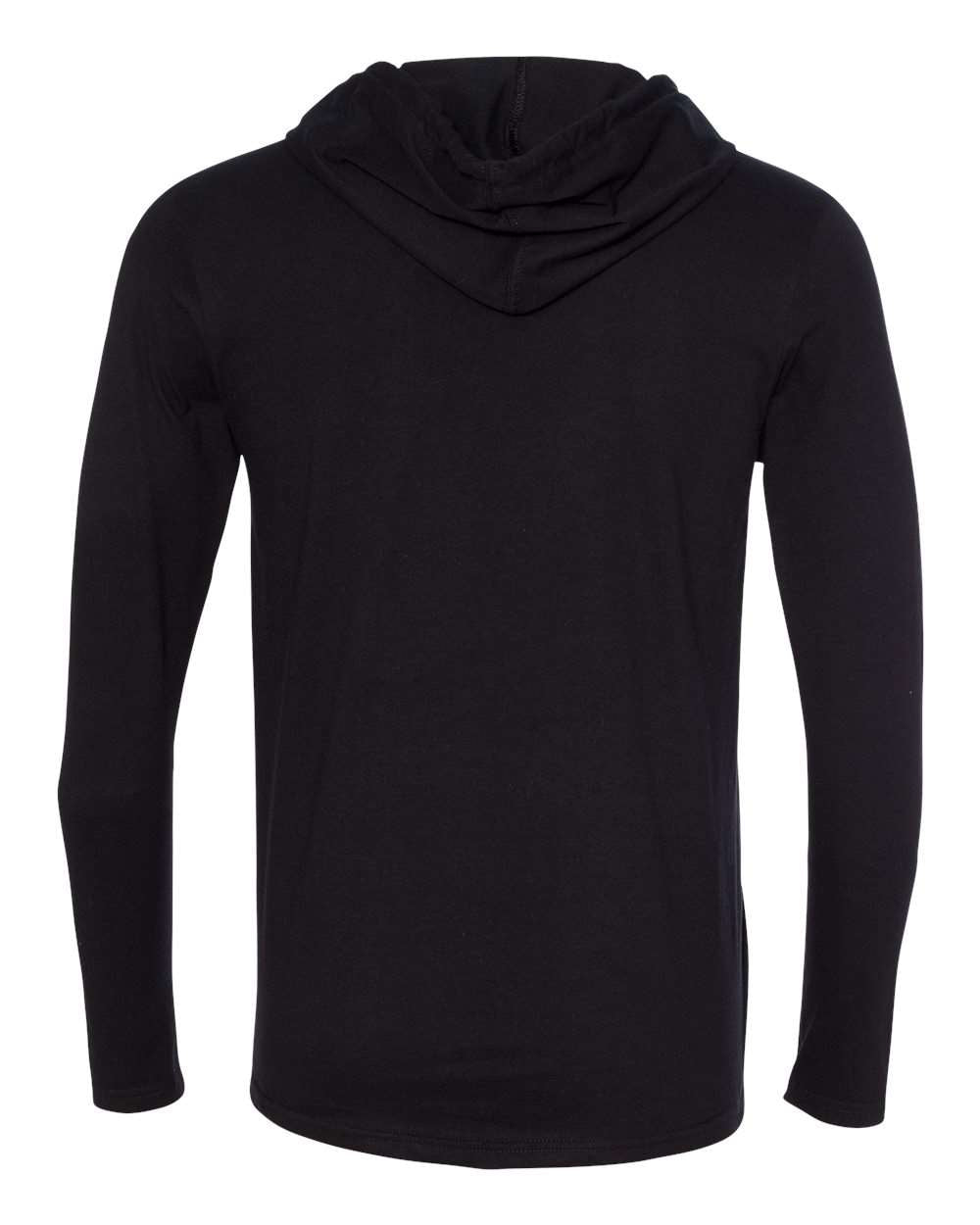 Gildan Softstyle® Lightweight Hooded Long Sleeve T-Shirt 987 #color_Black/ Dark Grey