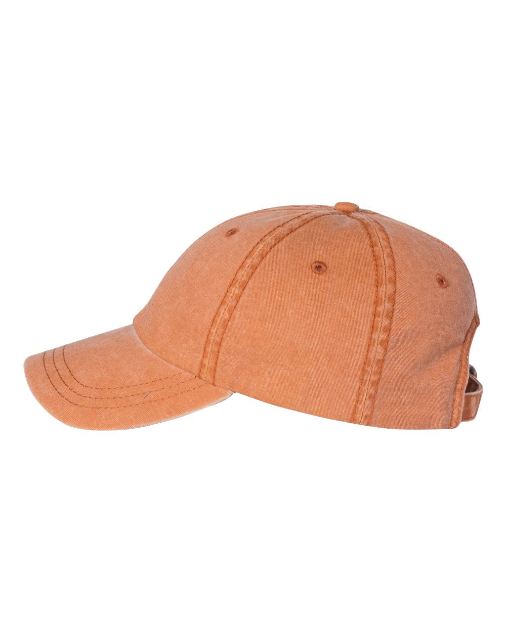 Texas Orange Color Sportsman Pigment-Dyed Cap Side View