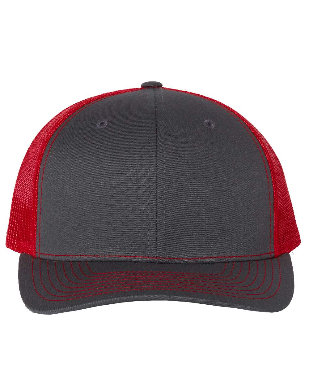 Charcoal and Red Color Adjustable Snapback Trucker Cap