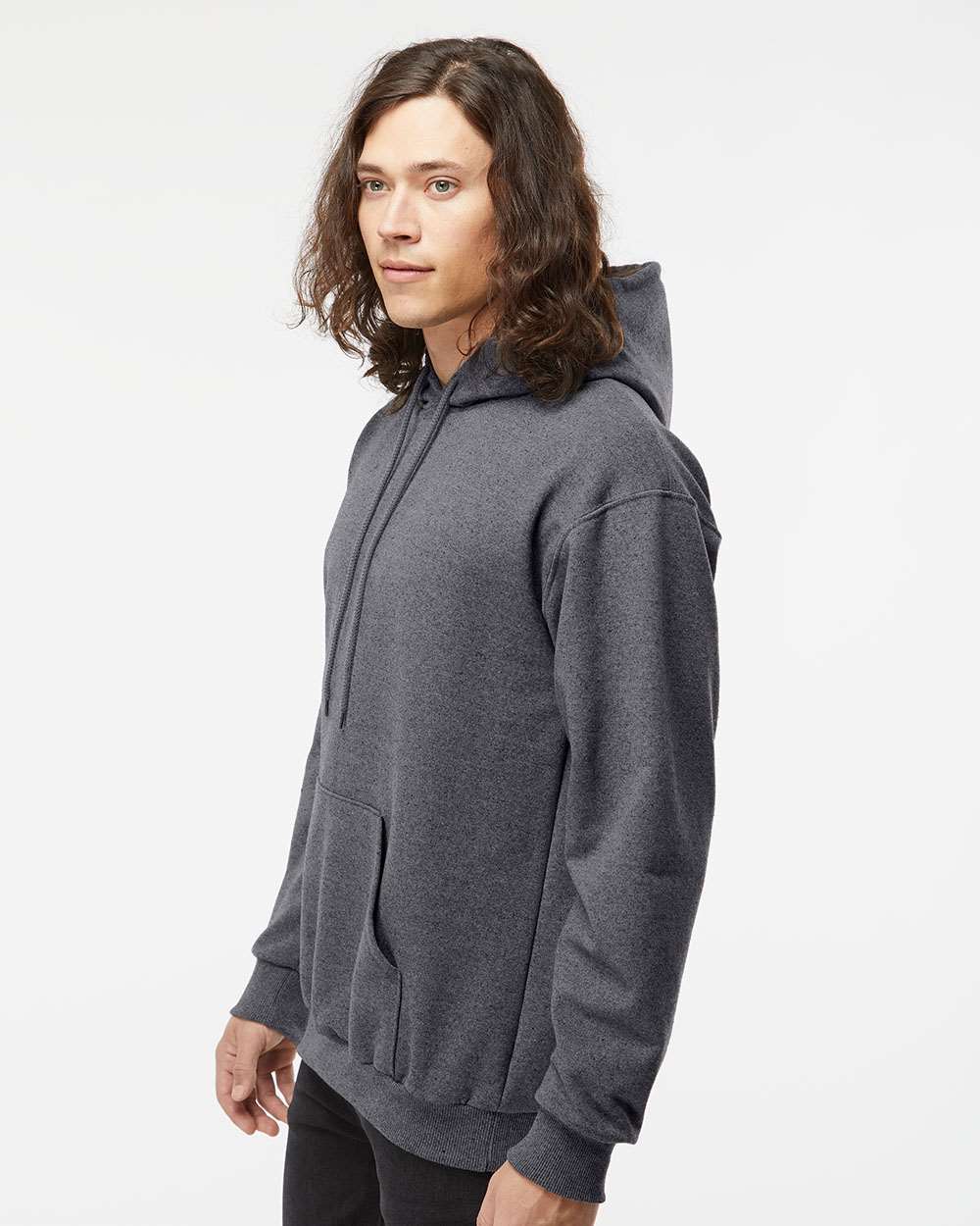 King Fashion Hooded Sweatshirt KF9011 #colormdl_Charcoal Mix