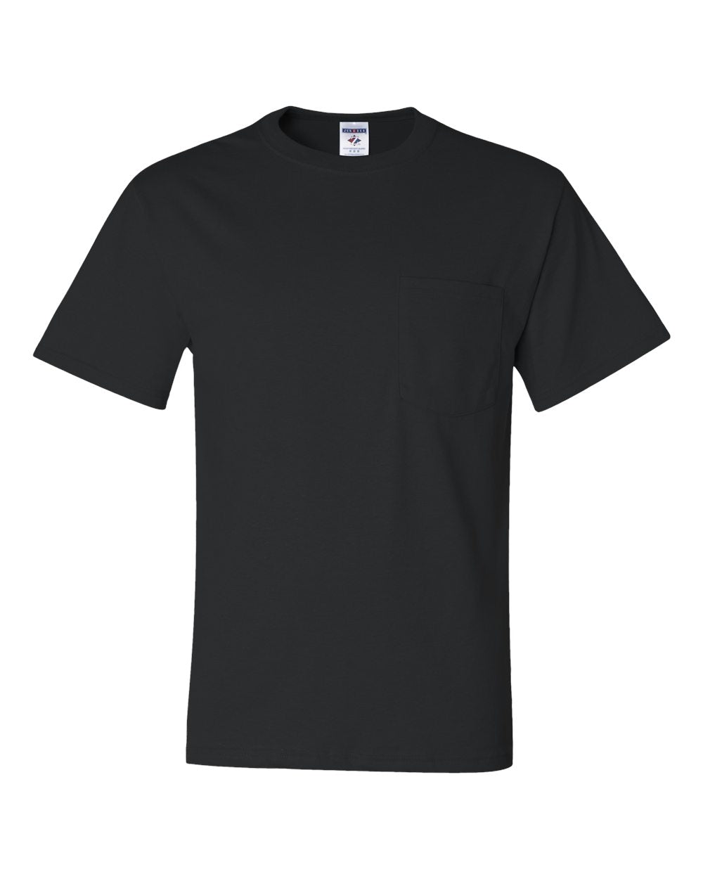 JERZEES Dri-Power® 50/50 T-Shirt with a Pocket 29MPR #color_Black