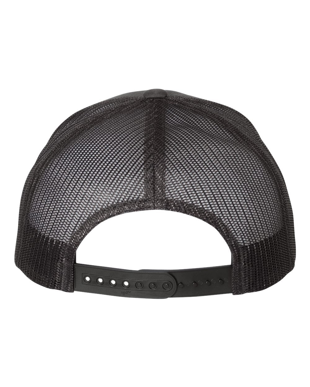 YP Classics Six-Panel Retro Trucker Cap 6606 Charcoal and Black Color Six-Panel Retro Trucker Cap Back View